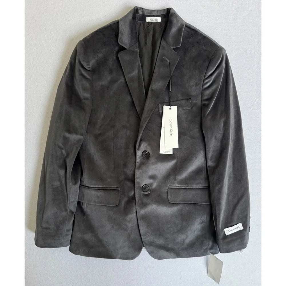 Calvin Klein‎ Big Boys Velvet Sport Coat Jacket Size 18 NEW $125